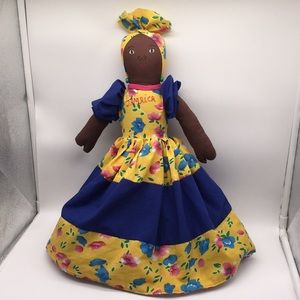 Topsy Turvy Jamaican Double Ended Handmade Doll with Dress
